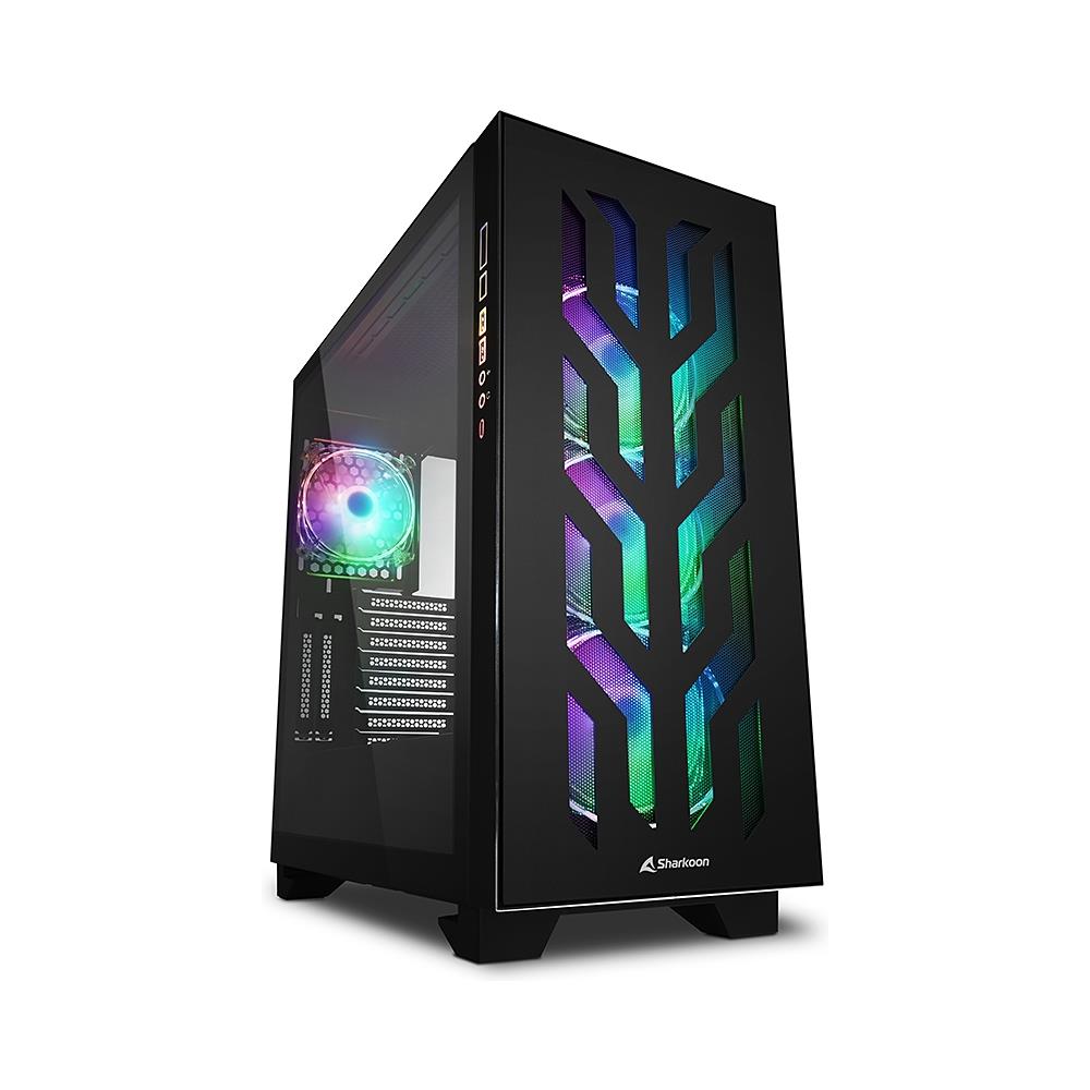 Case RELITE SHARK CA300T Midi-Tower Mini-ITX, Micro-ATX, ATX, E-ATX 1 Porta USB 3.1 Colore Nero (Finestrato)  - Foto 1
