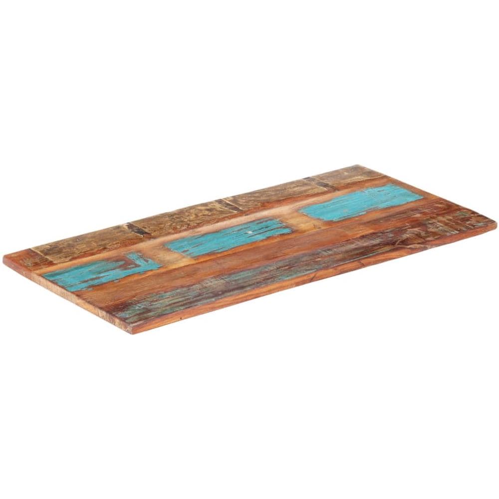 Piano Tavolo Rettangolare 60x140 Cm 25-27 Mm Legno Di Recupero - Foto 1