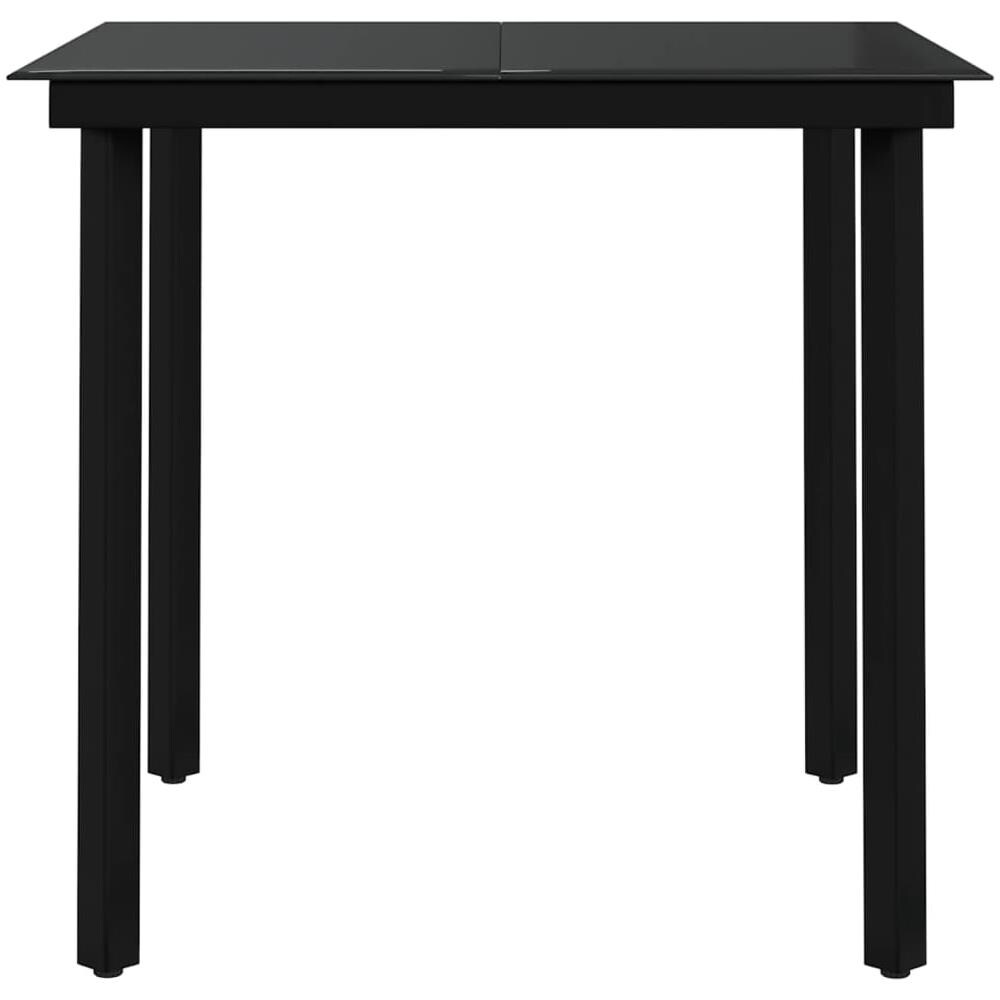 Set Mobili Da Pranzo Per Giardino 3 Pz Nero - Foto 1