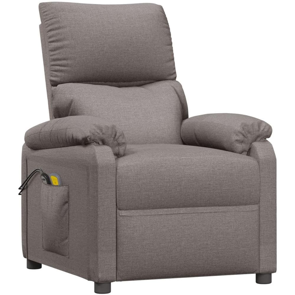 Poltrona Elettrica Massaggiante Reclinabile Tortora In Tessuto - Foto 2