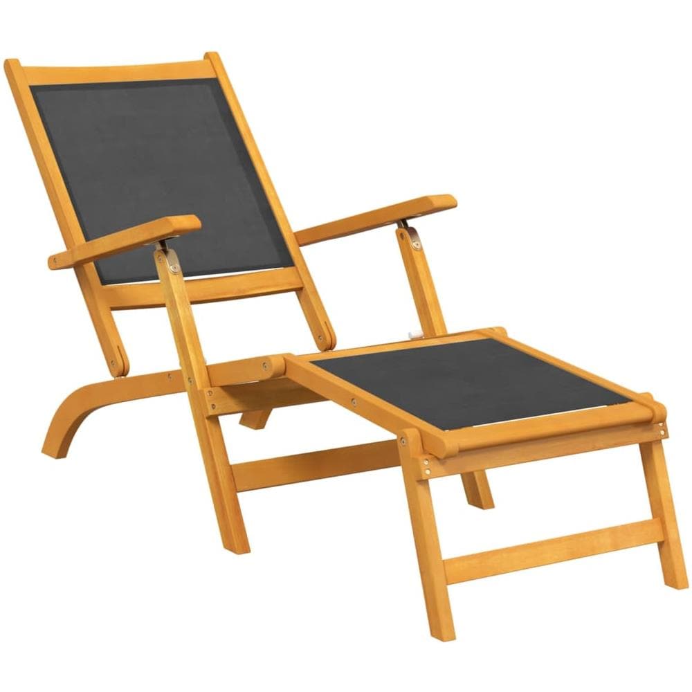 Sedie A Sdraio Da Esterno 2pz Legno Massello Acacia E Textilene - Foto 3