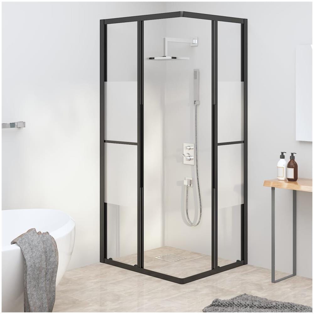 Cabina Doccia Esg Semi Smerigliato 90x70x180 Cm Nera - Foto 3