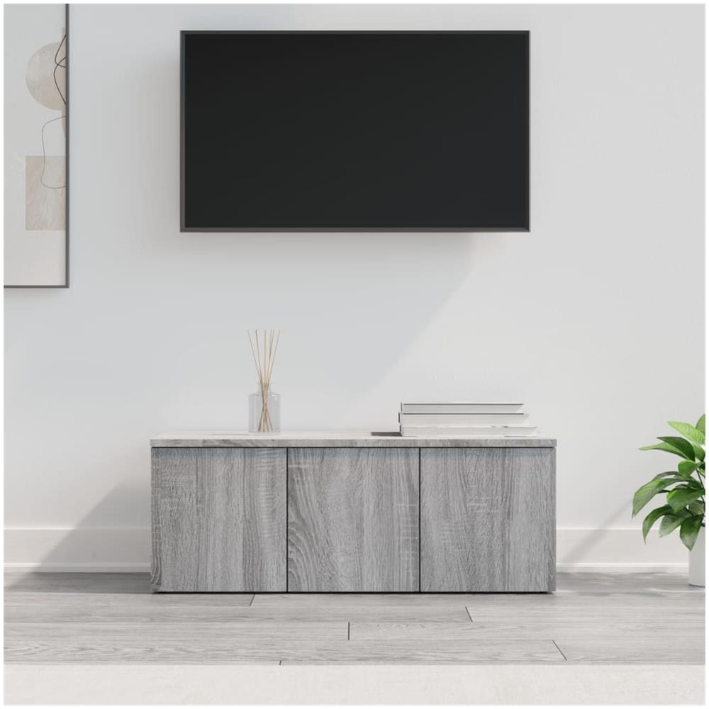 Mobile Porta Tv Grigio Sonoma 80x34x30 Cm In Legno Multistrato - Foto 1