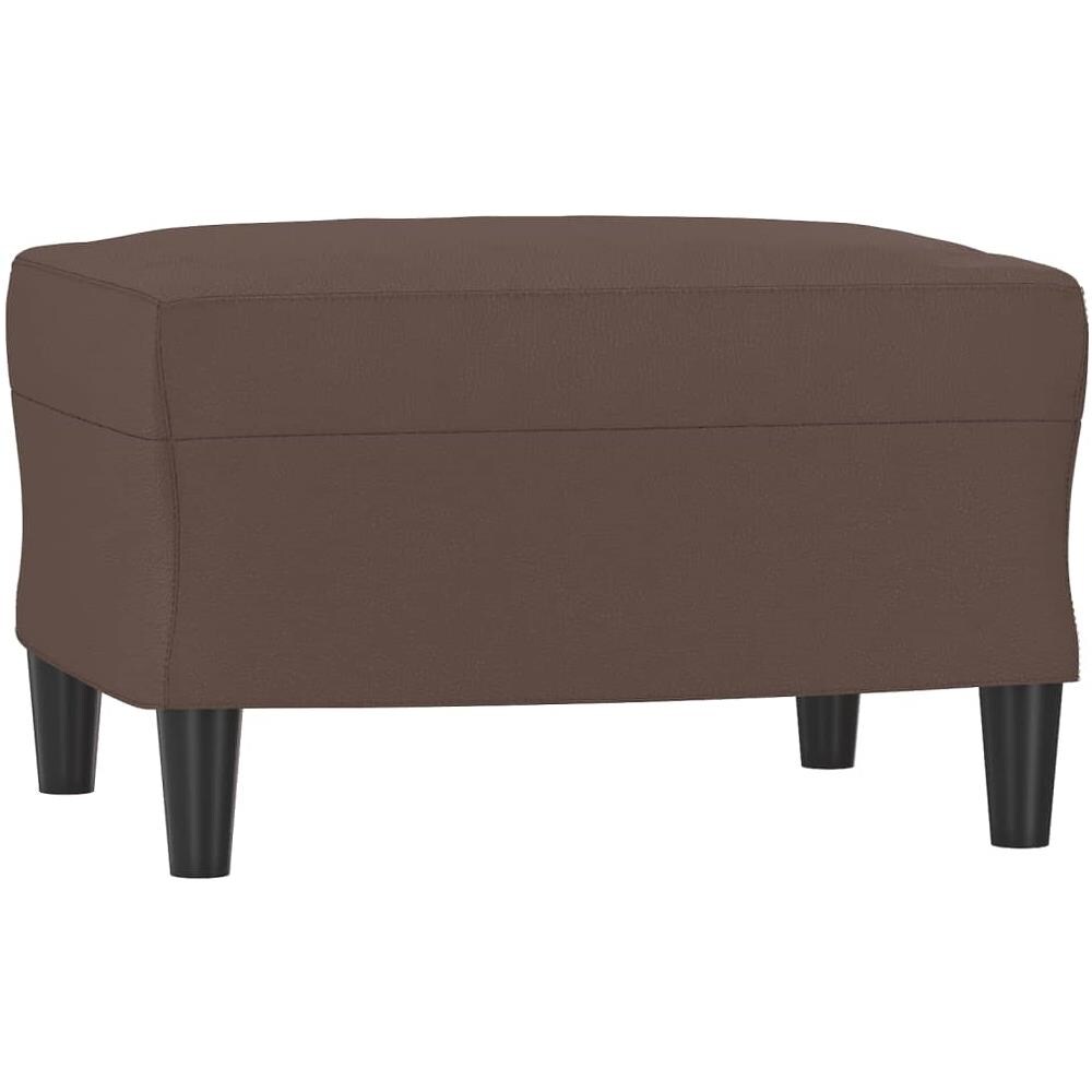 Poggiapiedi Marrone 60x50x41 Cm In Similpelle - Foto 2