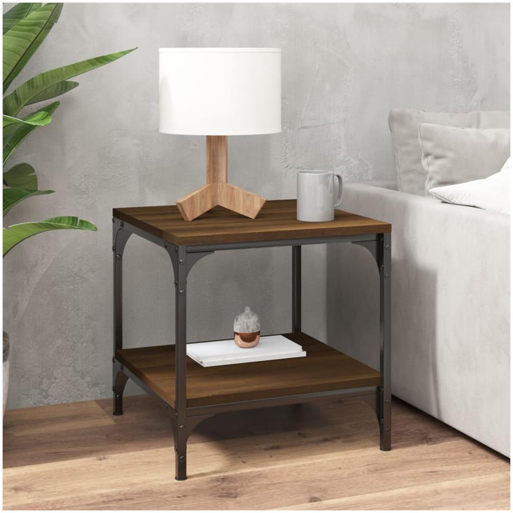 Tavolini 2pz Nerorovere Marrone 40x40x40cm In Legno Multistrato - Foto 3