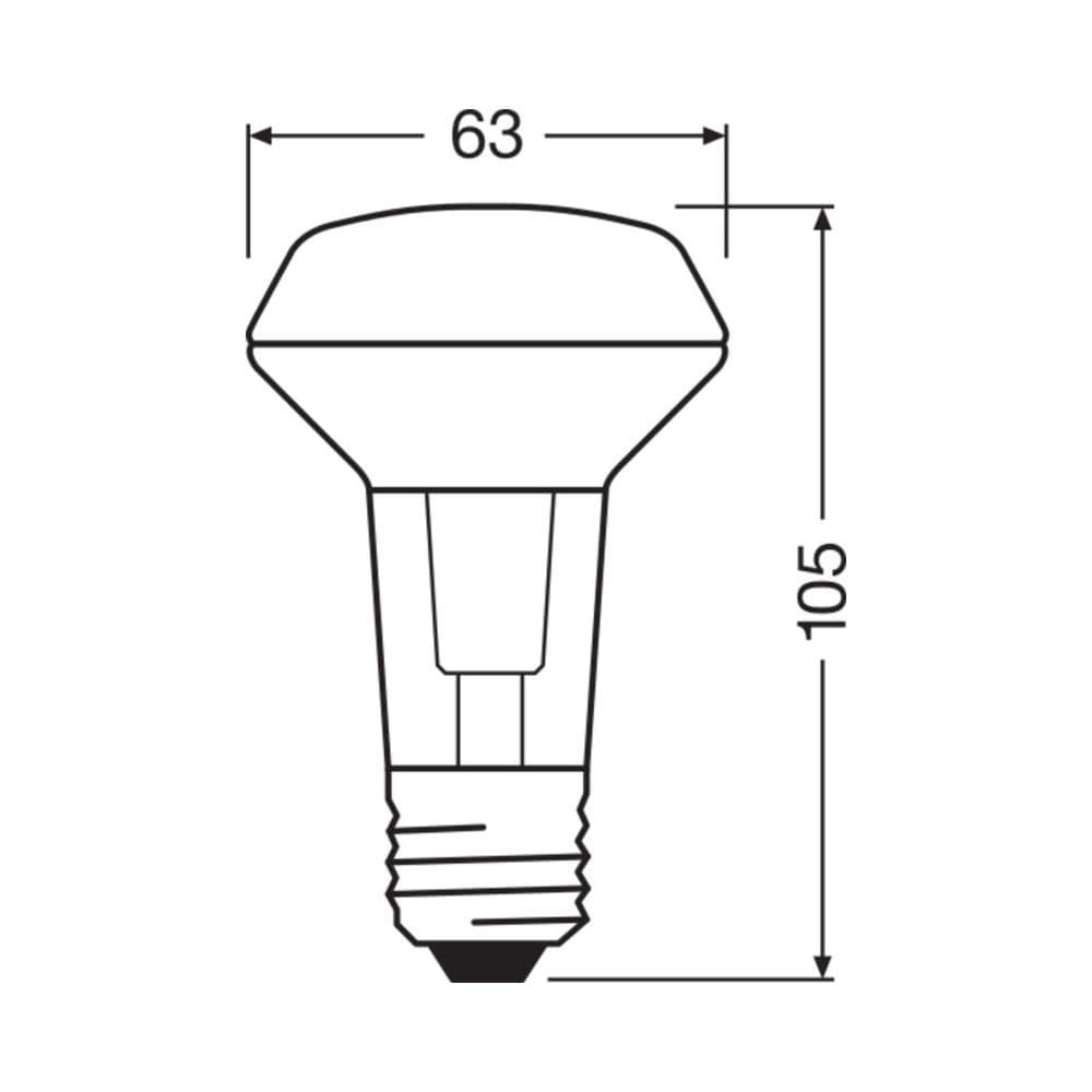 Osram Lampadina Led R63 E27 5.9w 350lm 2700k Dimmerabile Ip20 36° [lv-4058075126008] - Foto 2