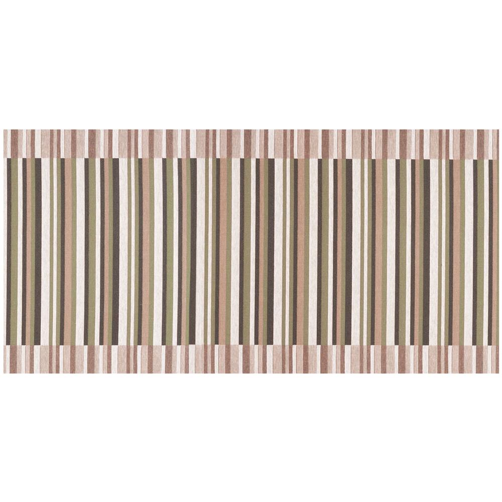 Tappeto Passatoia Tessuto Jacquard Linea Emozioni Disegno Rigato Line Verde 57x600 Verde - Foto 1
