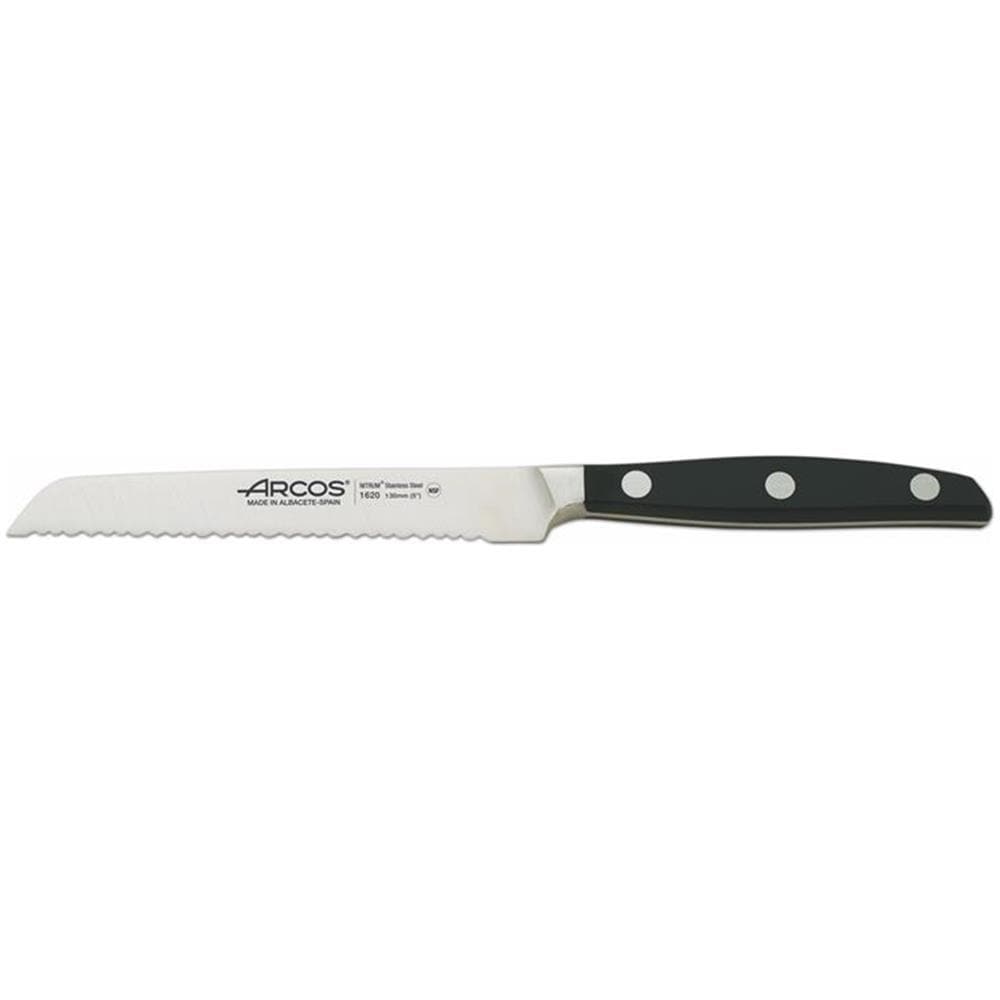 Coltello Per Pomodori Manhattan - Piccolo Coltello Seghettato Progettato Per Affettare O Tagliare I Pomodori. Il Bordo Seghettato Consente Al Coltello Di Penetrare Rapidamente Nella Buccia Dei Pomodori. - Foto 1