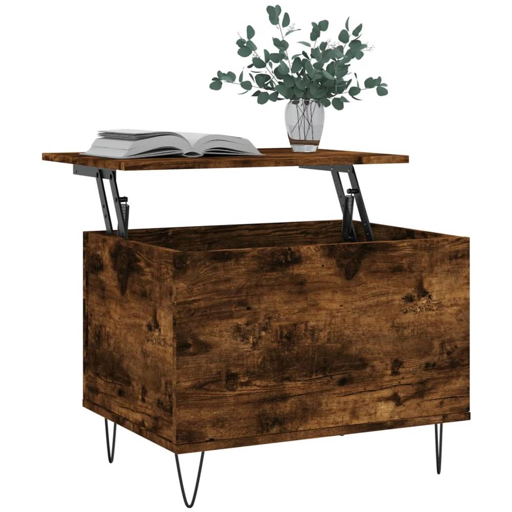 Tavolino Da Salotto Rovere Fumo 60x44,5x45 Cm Legno Multistrato - Foto 3