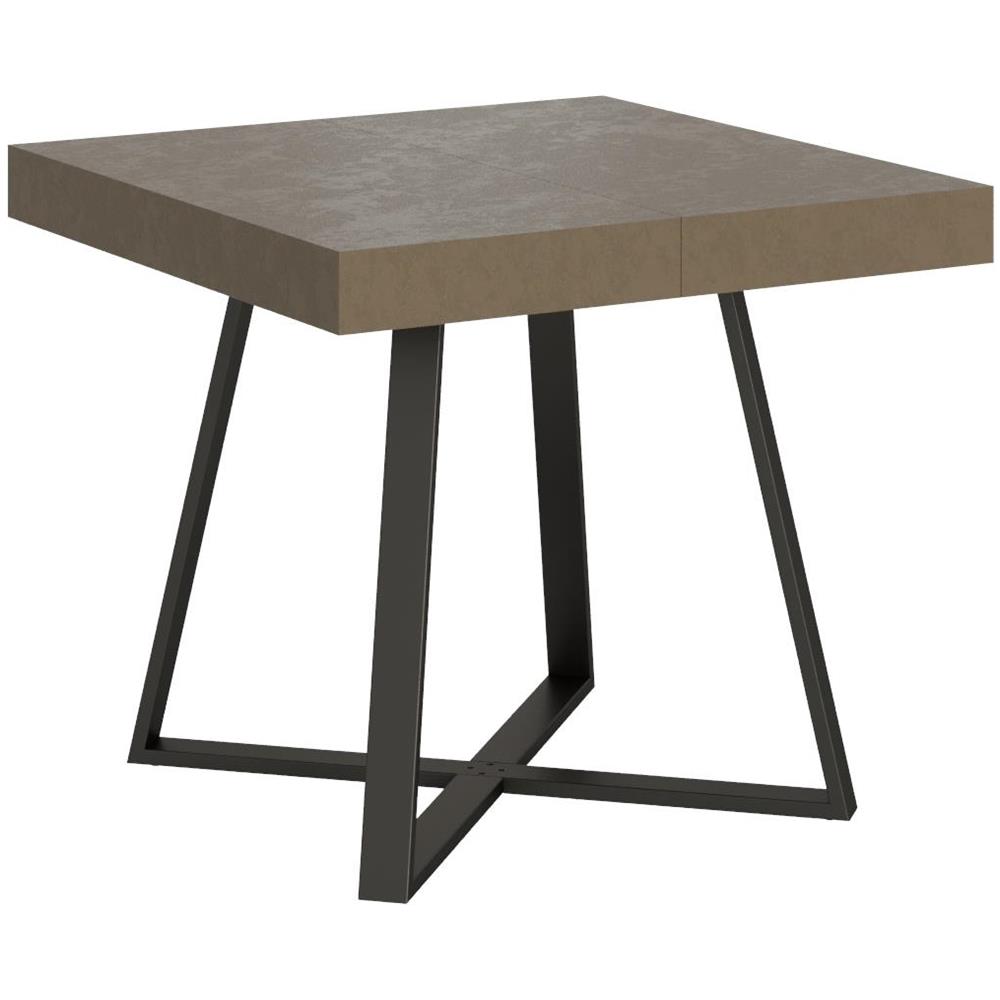 Tavolo allungabile 90x90/194 cm Abbraccio tortora gambe antracite - Foto 1