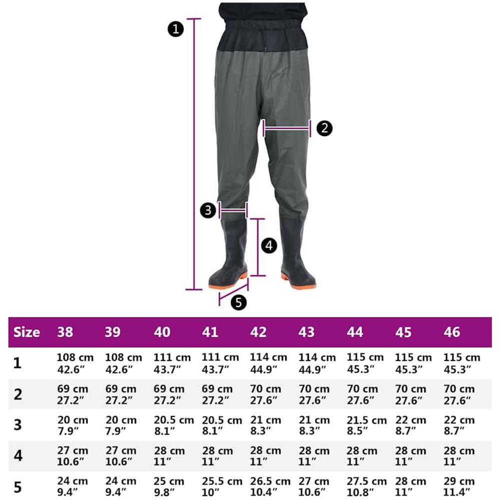 Wader da Pesca alla Vita con Stivali Verde Scuro Taglia 38 - Foto 7