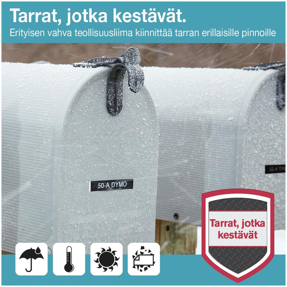 pz. 1 etichette durevoli D1 12mmx3m bianco / rosso Dymo 197836 - Foto 2