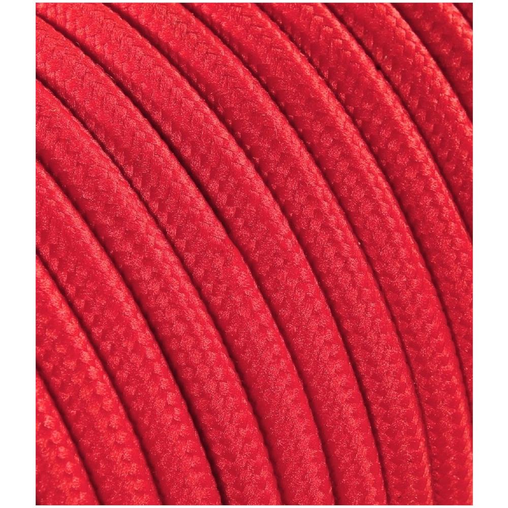 Cavo Elettrico Tondo Rivestito In Tessuto Colorato Rosso 10 Metri 2x0,75 Rotondo Per Lampadari, Lampade, Abat Jour, Design. Made In Italy! - Foto 1