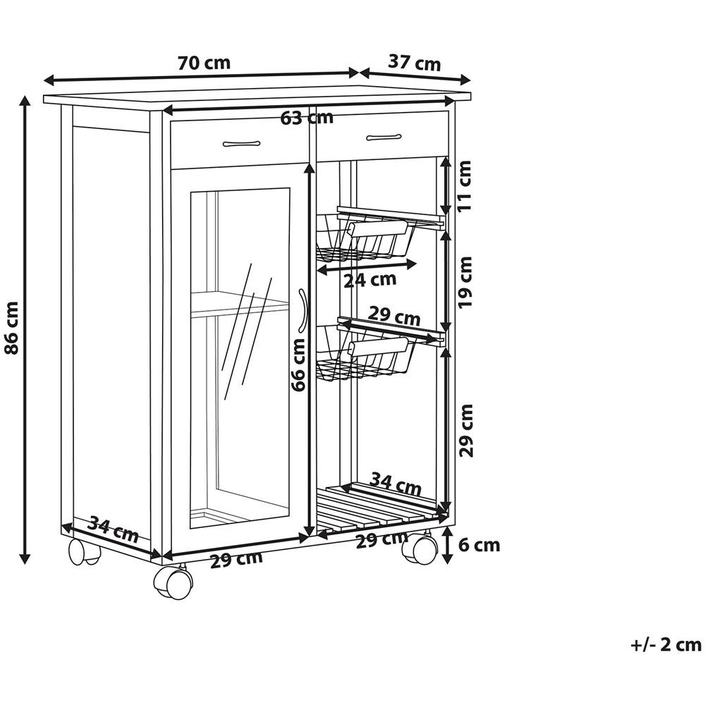 Carrello Da Cucina Bianco Boves - Foto 2
