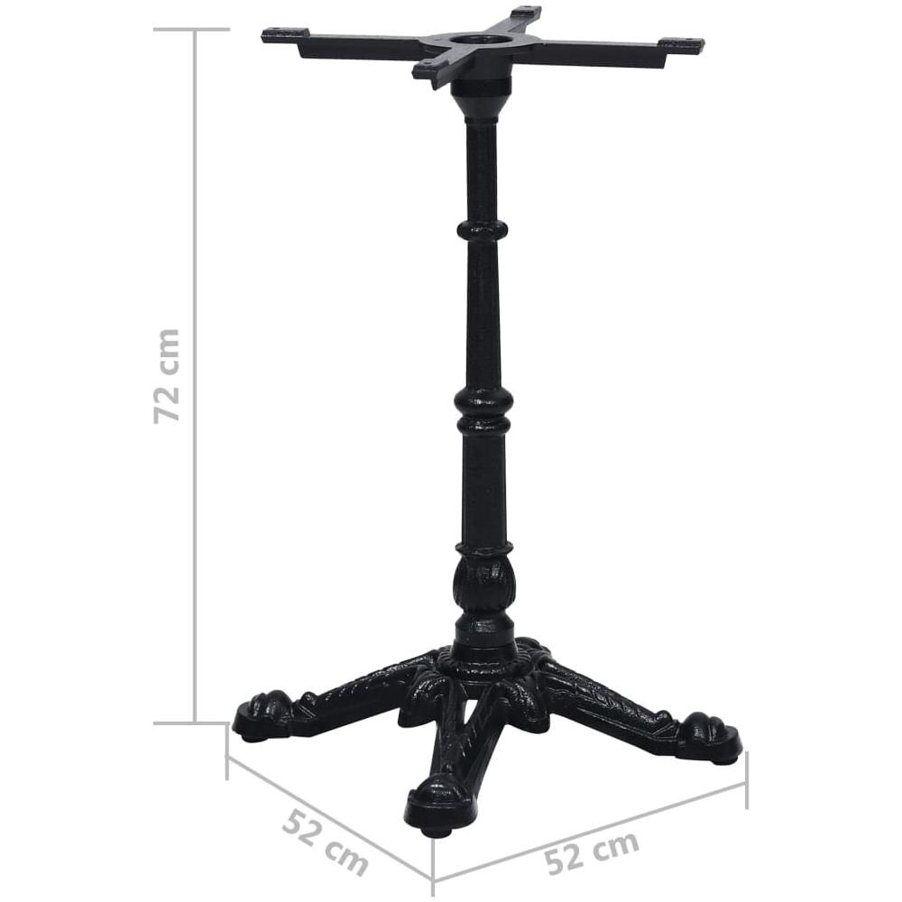 Gamba Per Tavolino Da Bar Nero 52x52x72 Cm In Ghisa - Foto 6