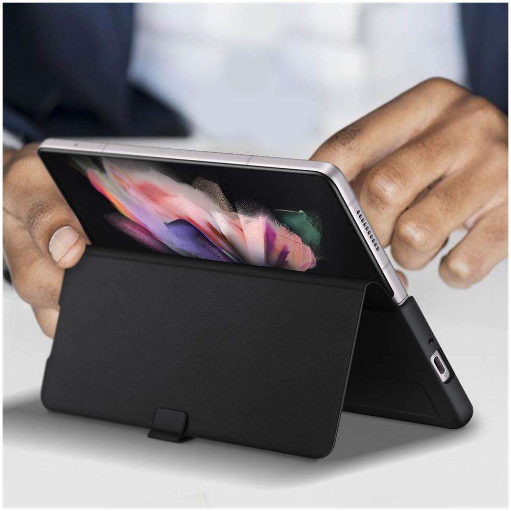 Custodia Leather Flip Cover Ef-ff926lbegww Per Galaxy Z Fold 3 2021 Nero - Foto 6