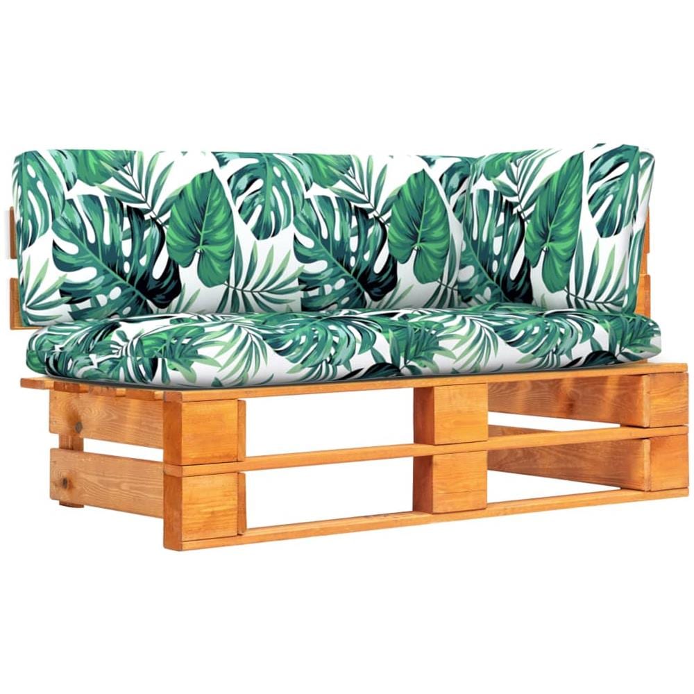 Divano Angolare da Giardino su Pallet Pino Impregnato Miele - Foto 1