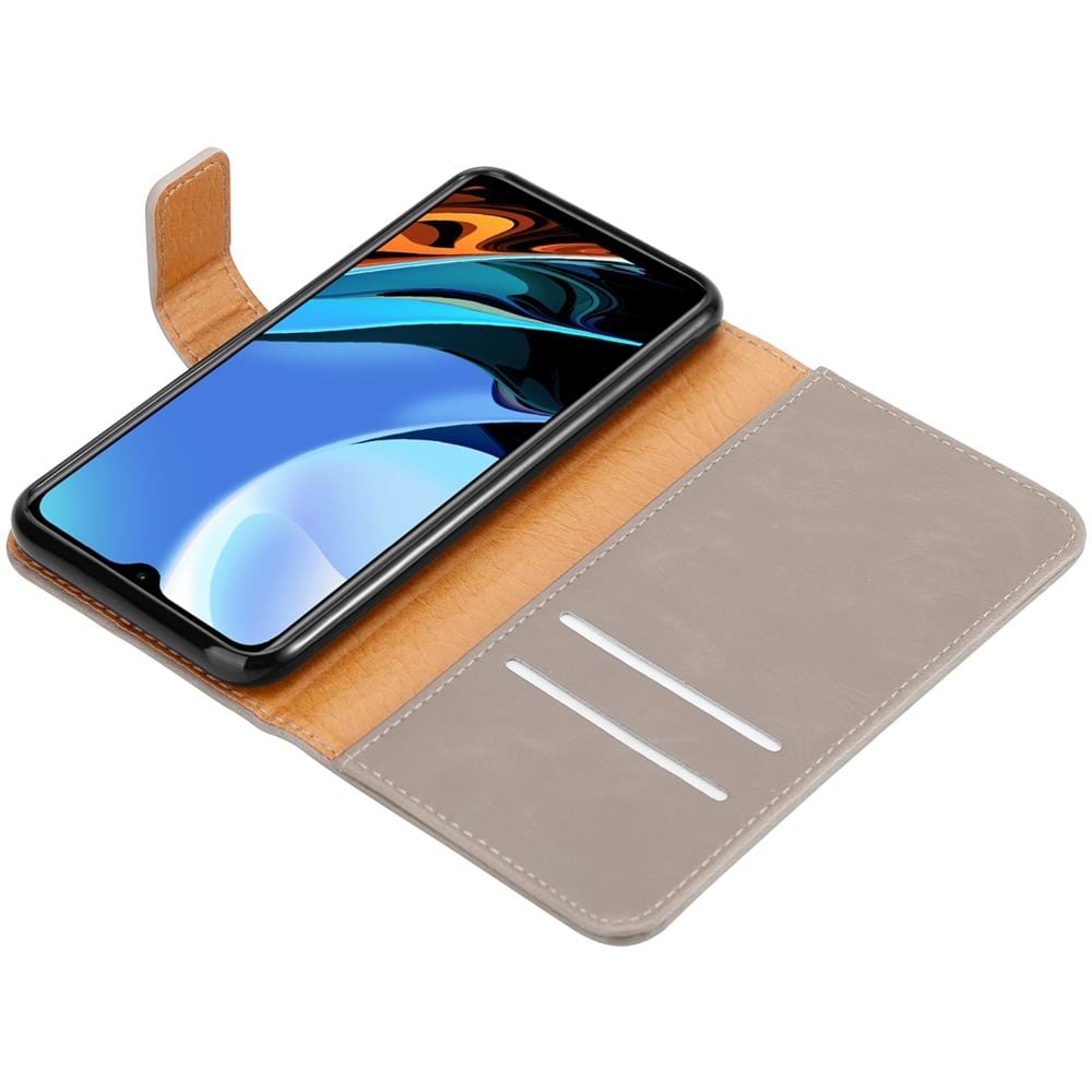 Custodia Compatibile Con Xiaomi Redmi 9t / Poco M3 In Marrone Cappuccino - Coperchio Protettiva Con Chiusura Magnetica, Funzione Stand E Tasca Per Le Carte - Foto 8