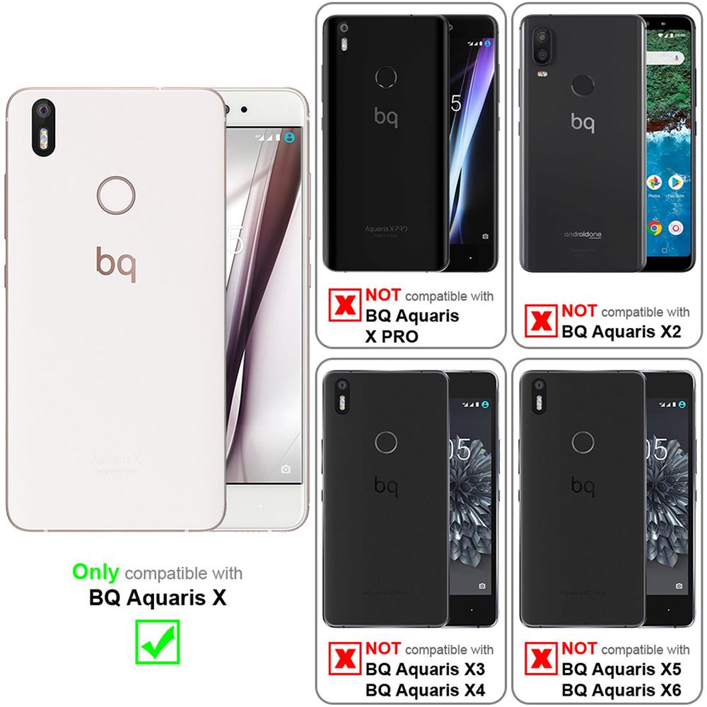 Custodia Compatibile Con Bq Aquaris X In Rosso Mela - Coperchio Protettiva Con Chiusura Magnetica, Funzione Stand E Tasca Per Le Carte - Foto 2