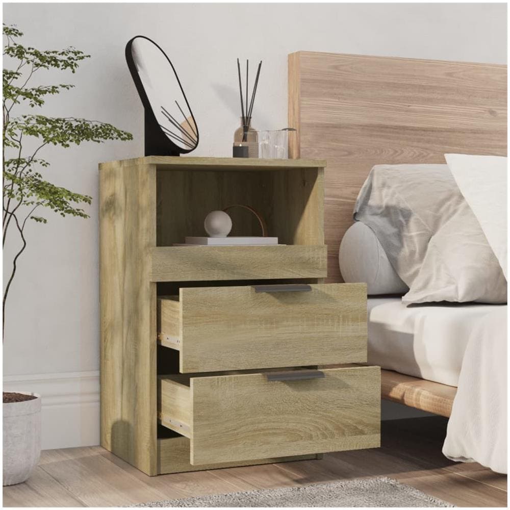 Comodini 2 Pz Rovere Sonoma In Legno Multistrato - Foto 7