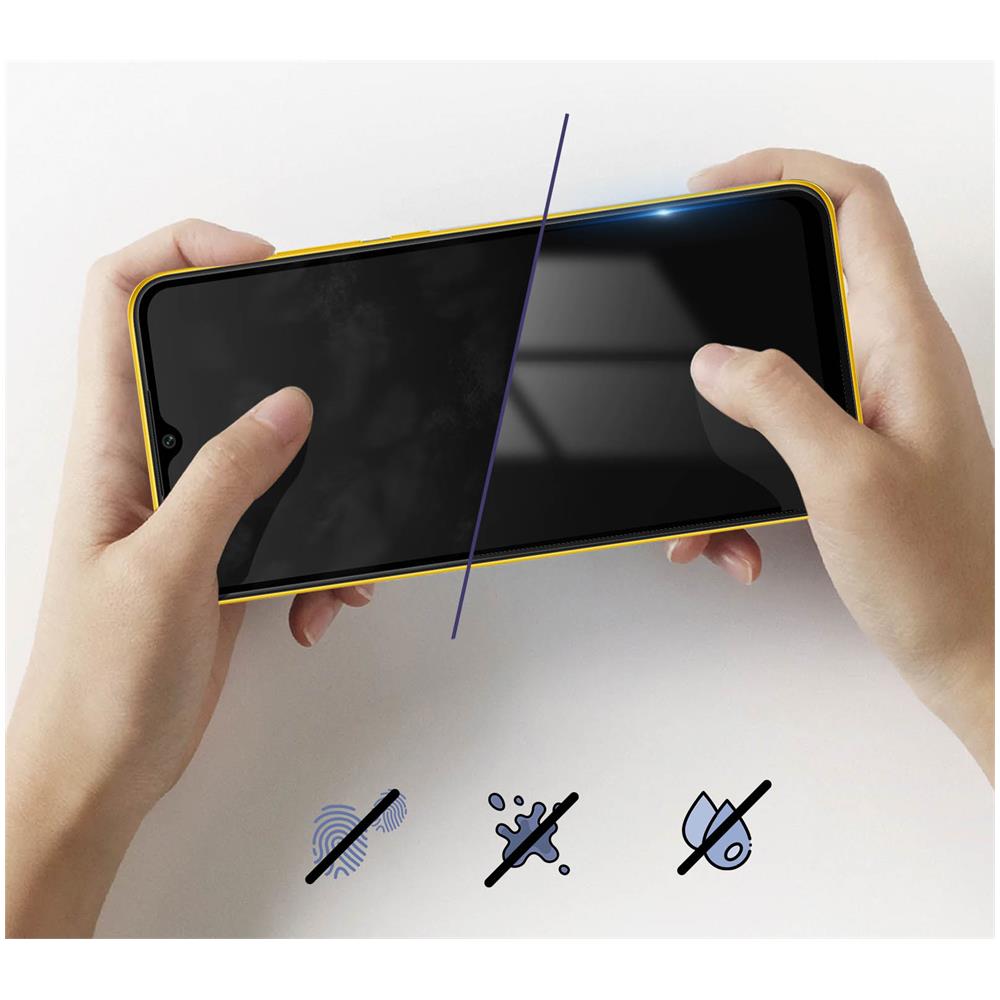 Vetro Temperato 9h Xiaomi Poco C40 Resistente Con Bordo Smussato Nero - Foto 5