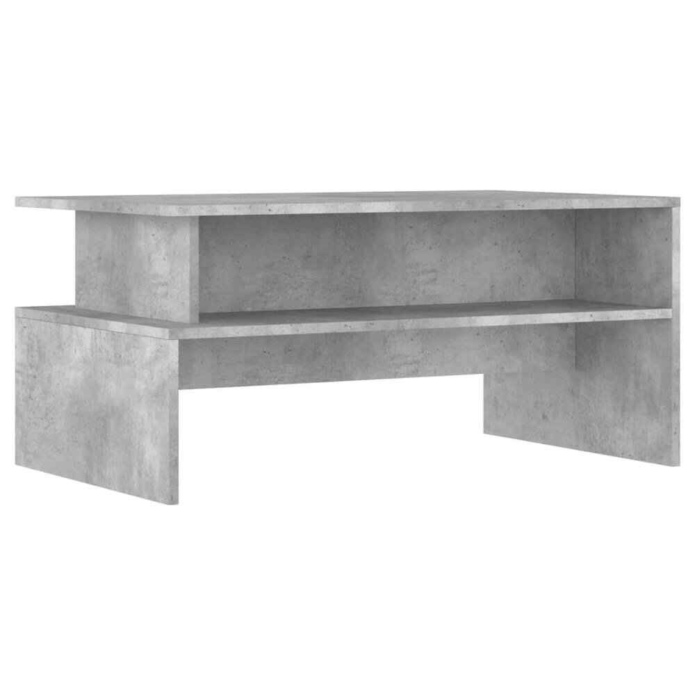 Tavolino Salotto Grigio Cemento 90x55x42,5 Cm Legno Multistrato - Foto 2