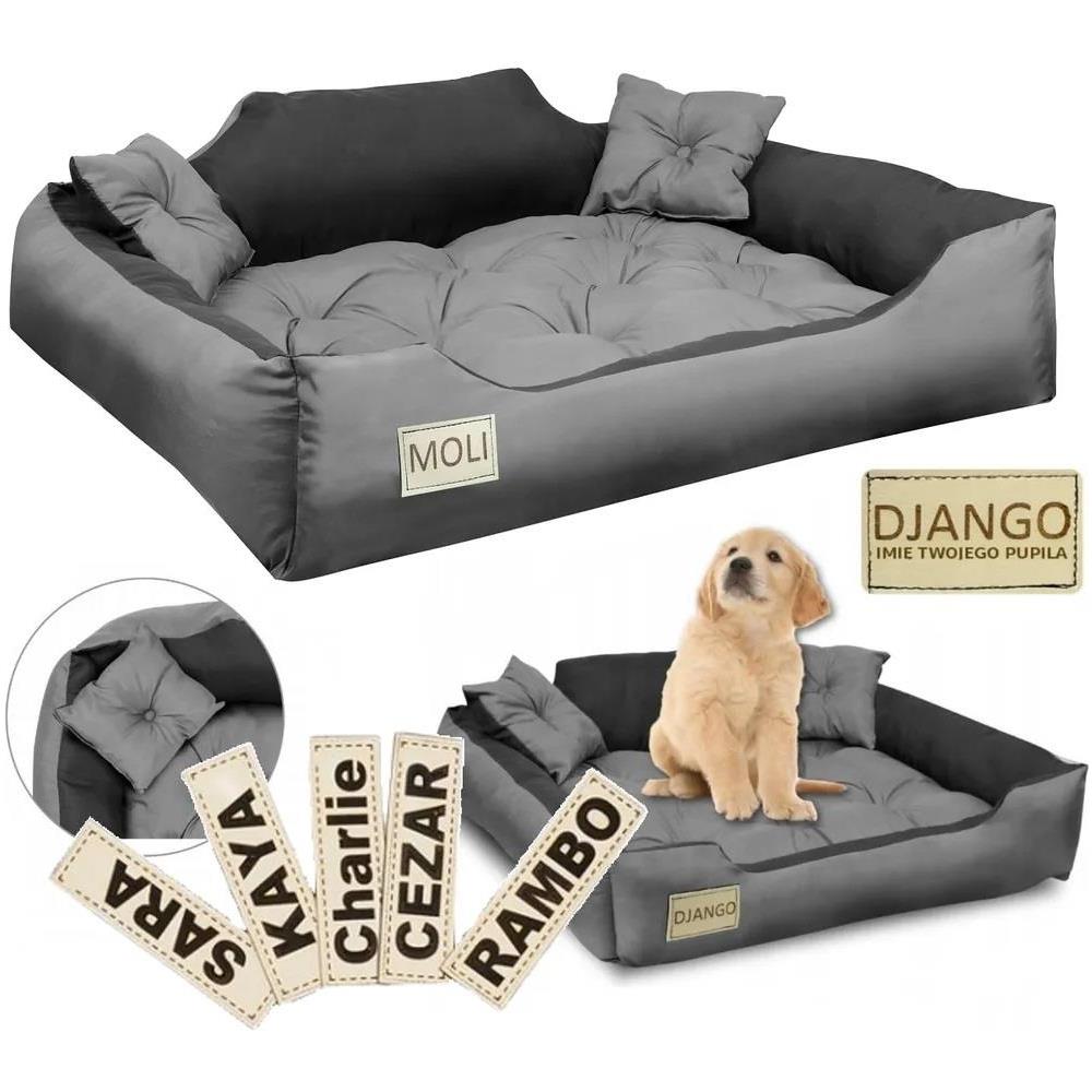 Cuccia per cani 55x45 cm personalizzata in microfibra impermeabile grigia - Foto 1