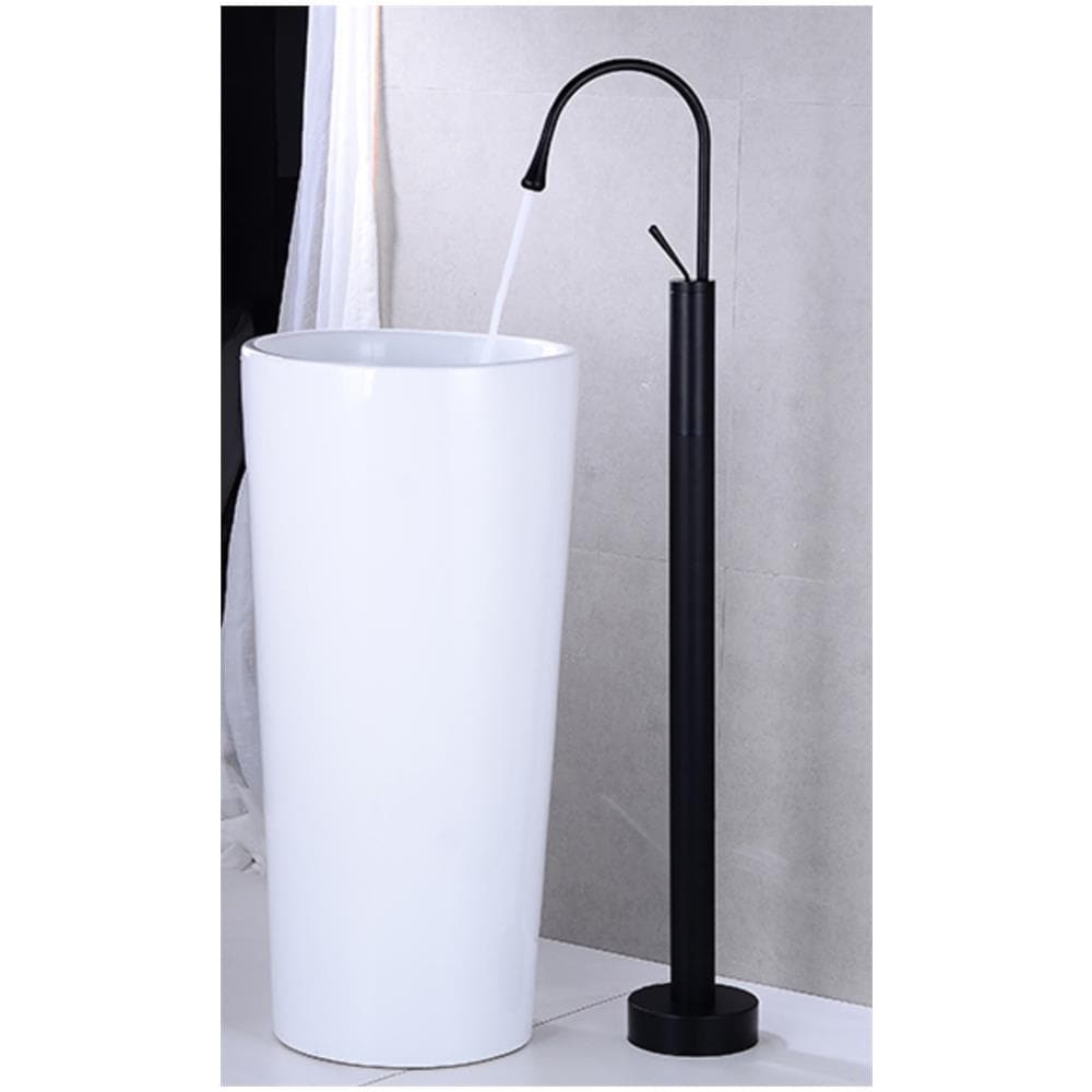 Rubinetto per vasca da bagno indipendente, Blackswan, tipo M66, modello nero opaco, misura 120 cm - Foto 2