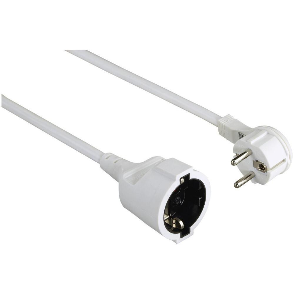 Extension Cable with Earth Contact, Mini Flat Plug 5m white - Foto 1