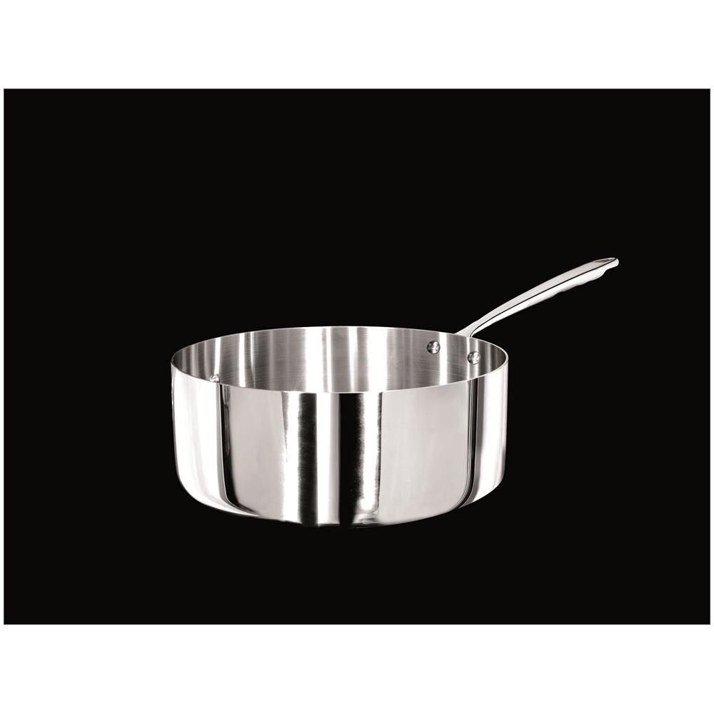 Casseruola Bassa Alu-inox 1907 Per Induzione Con Un Manico Inox - Diametro Cm 24 - Altezza Cm 10-capacità Lt 7,3 - Foto 1