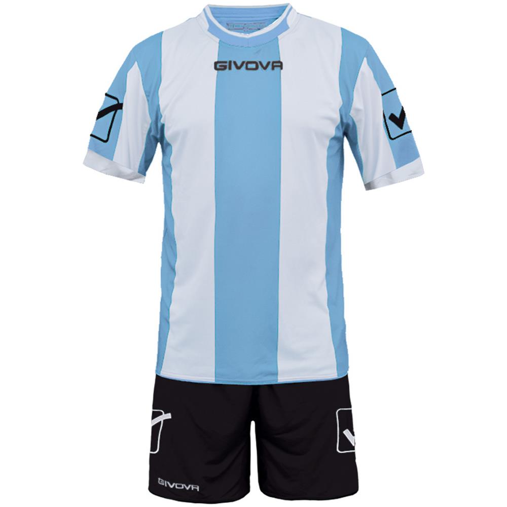 Kit Catalano Mc Givova Celeste / bianco Corsa Sport Uomo Staff Running Jogging Allenamento Relax Calcio Calcetto Torneo Scuola Sport - Taglia L - Foto 1