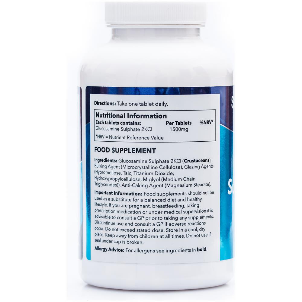 Glucosamina Solfato 1500 Mg - Per La Cura Delle Articolazioni - 360 Compresse (2 confezioni da 180 compresse)  - Foto 2