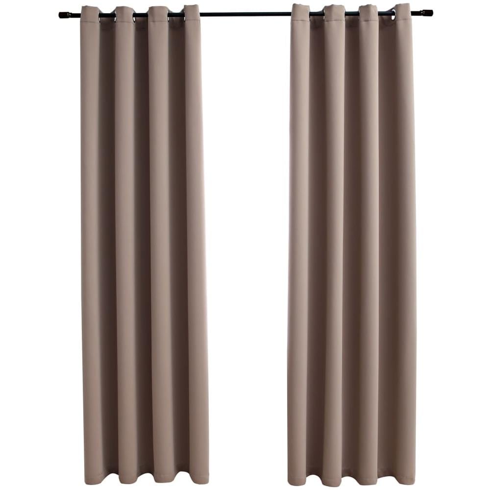 Tende Oscuranti Con Anelli Metallo 2 Pz Grigio Talpa 140x225 Cm - Foto 2