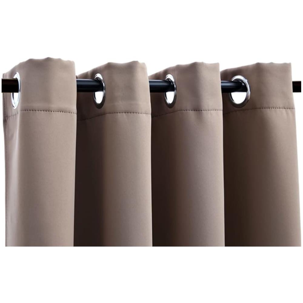 Tende Oscuranti Con Anelli Metallo 2 Pz Grigio Talpa 140x225 Cm - Foto 4