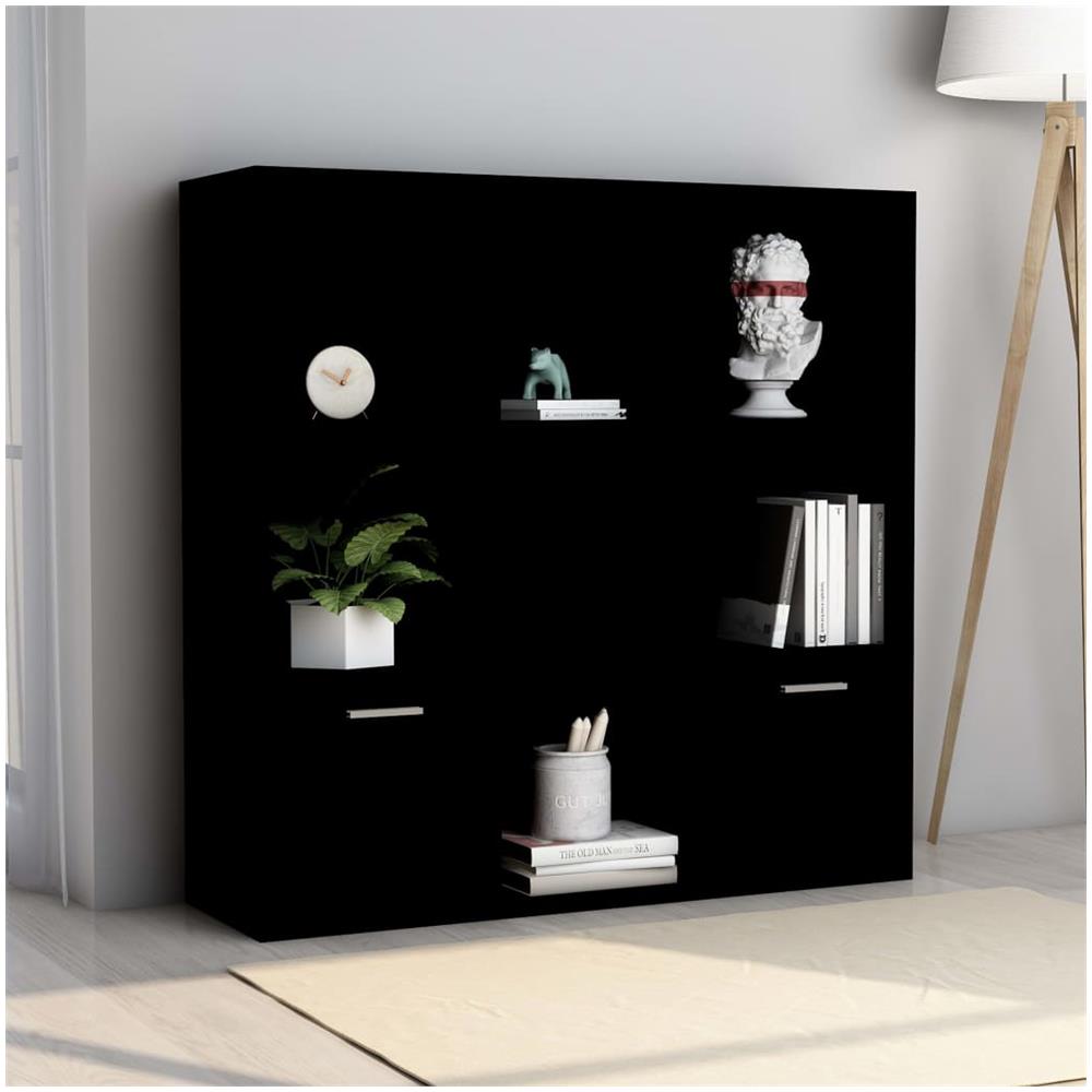 Libreria Nera 98x30x98 cm in Legno Multistrato - Foto 1