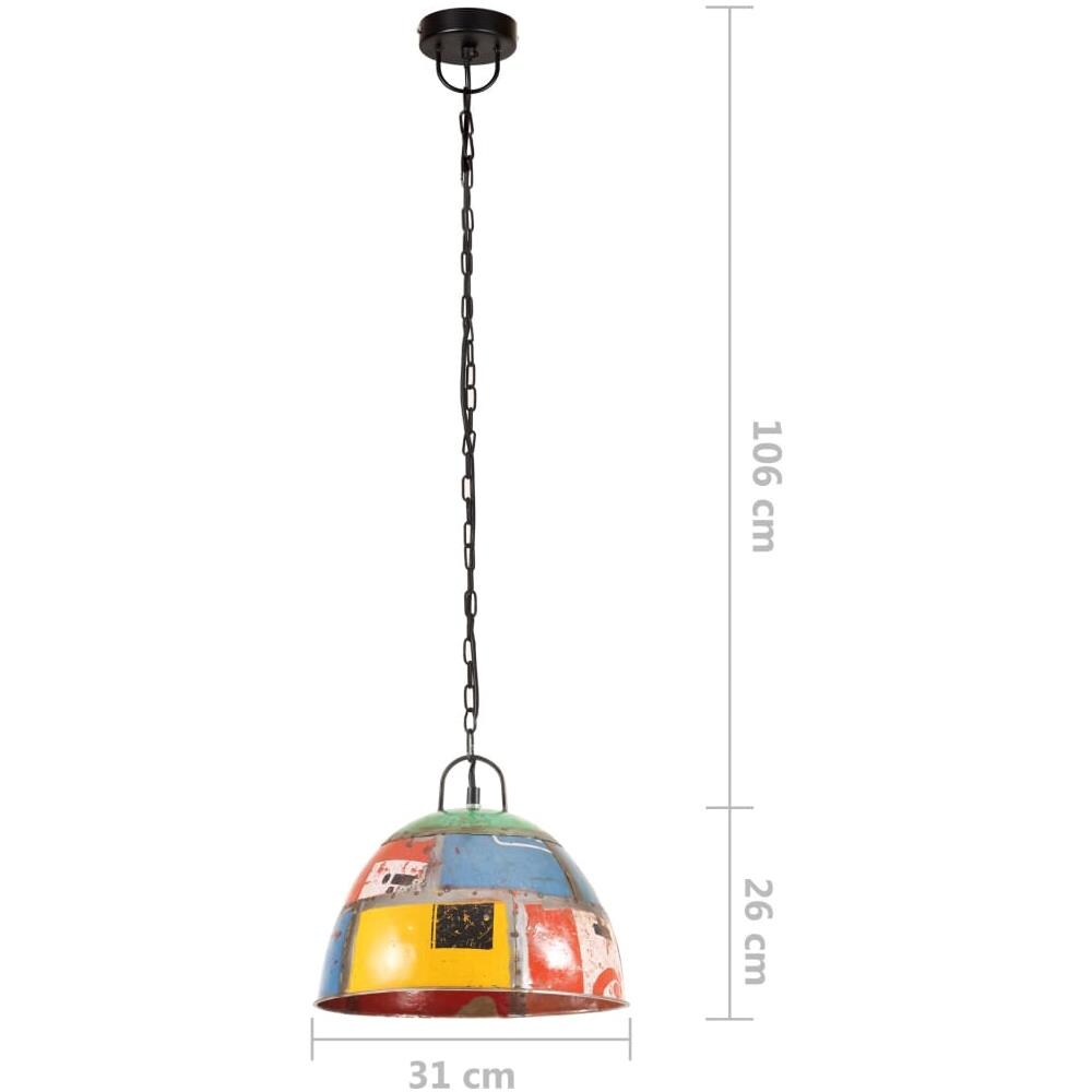 Lampada A Sospensione Vintage 25 W Colorata Rotonda 31 Cm E27 - Foto 10