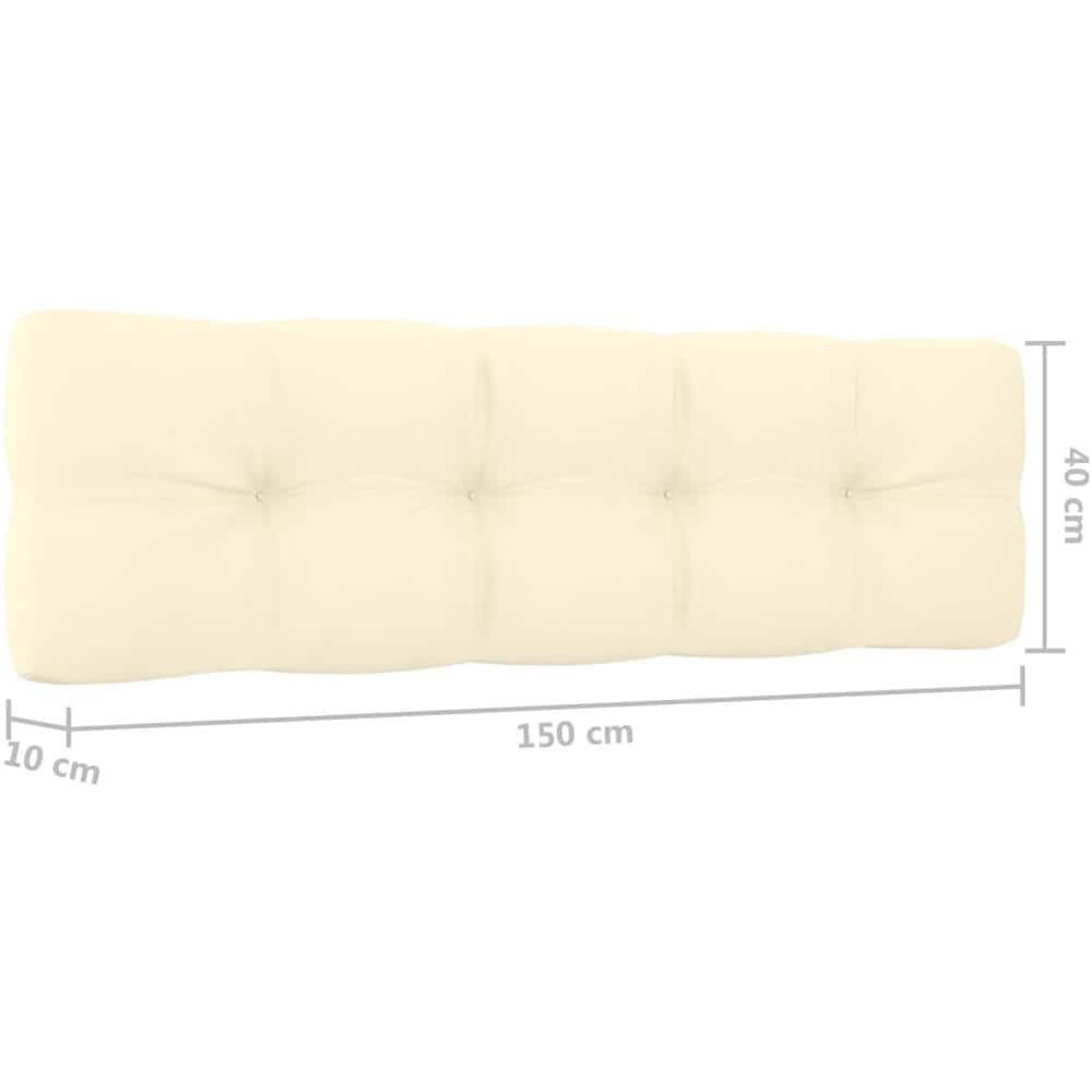 Panca da Giardino e Cuscini Crema 179cm Legno Pino Impregnato - Foto 2