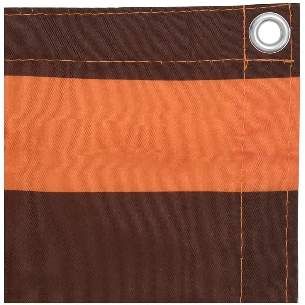 Paravento Balcone Arancione e Marrone 120x600 cm Tessuto Oxford - Foto 3
