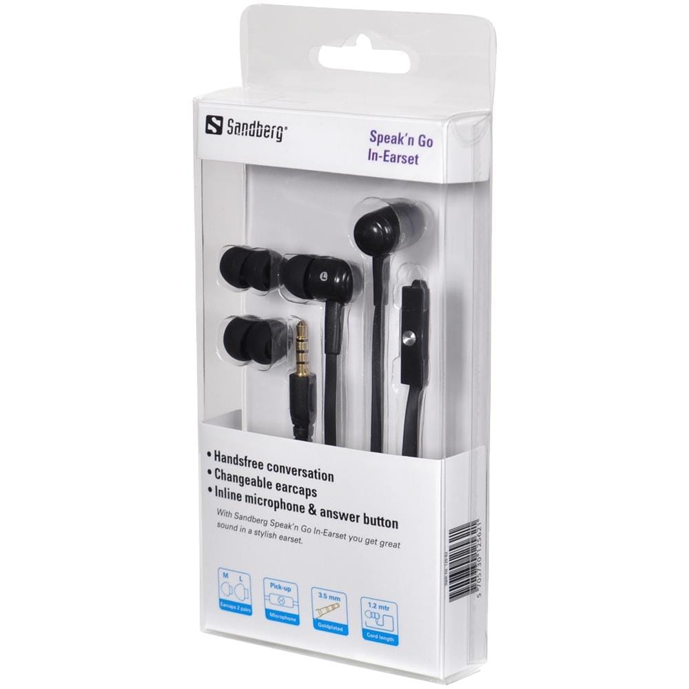 Auricolari con Microfono Cablato 125-62 Colore Nero - Foto 1