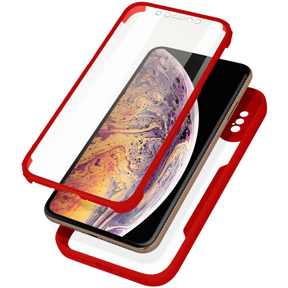 Cover Iphone Xs Max Retro Plexiglass Fronte Polimero Rinforzata Bordo Rosso - Foto 1