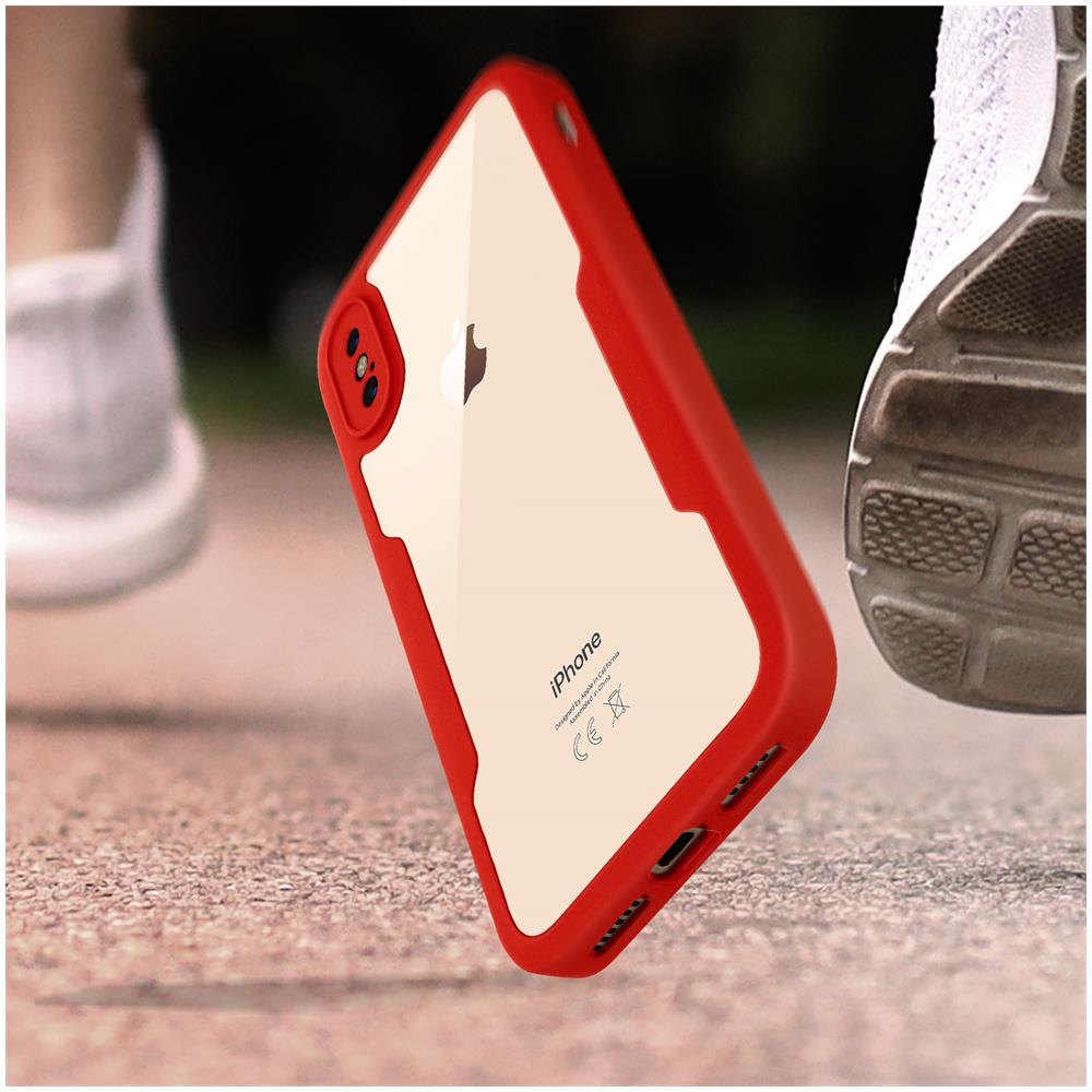 Cover Iphone Xs Max Retro Plexiglass Fronte Polimero Rinforzata Bordo Rosso - Foto 5