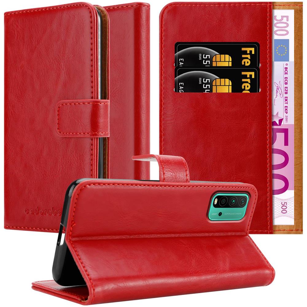 Custodia Compatibile Con Xiaomi Redmi 9t / Poco M3 In Rosso Vinaccia - Coperchio Protettiva Con Chiusura Magnetica, Funzione Stand E Tasca Per Le Carte - Foto 1