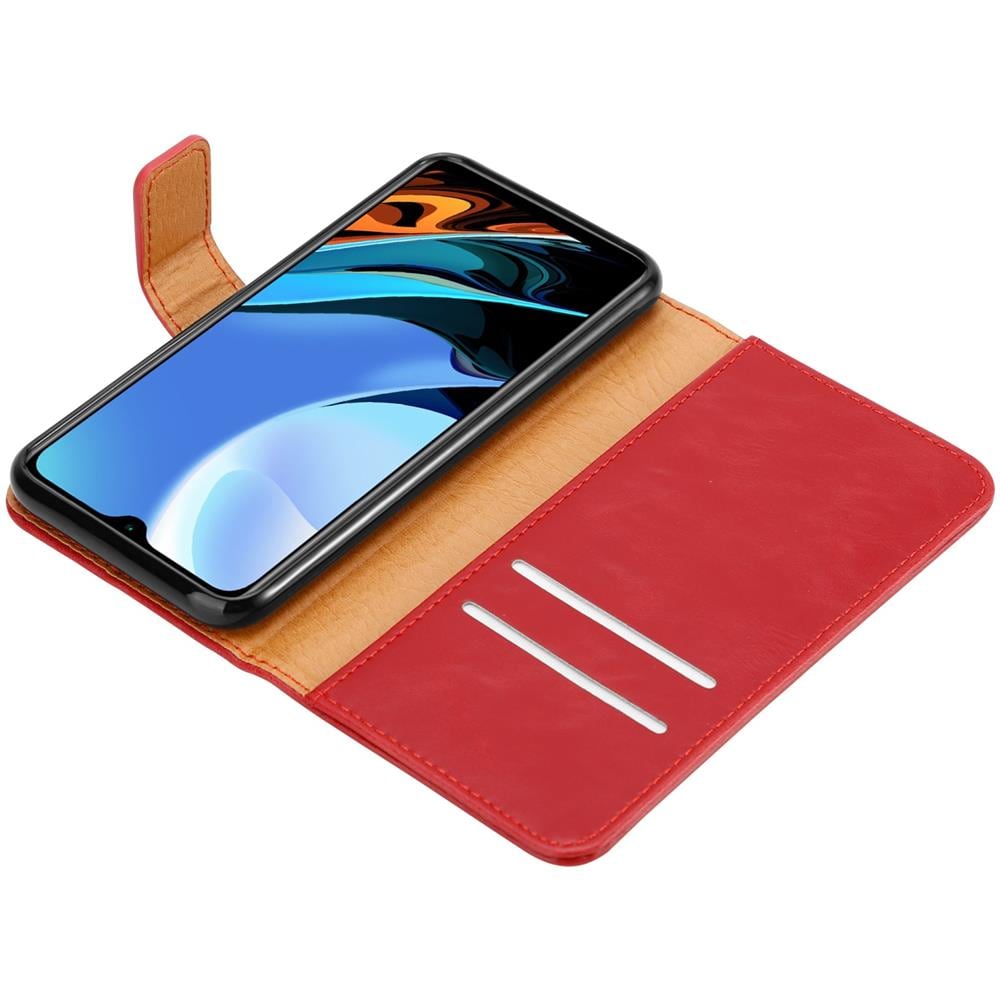 Custodia Compatibile Con Xiaomi Redmi 9t / Poco M3 In Rosso Vinaccia - Coperchio Protettiva Con Chiusura Magnetica, Funzione Stand E Tasca Per Le Carte - Foto 8