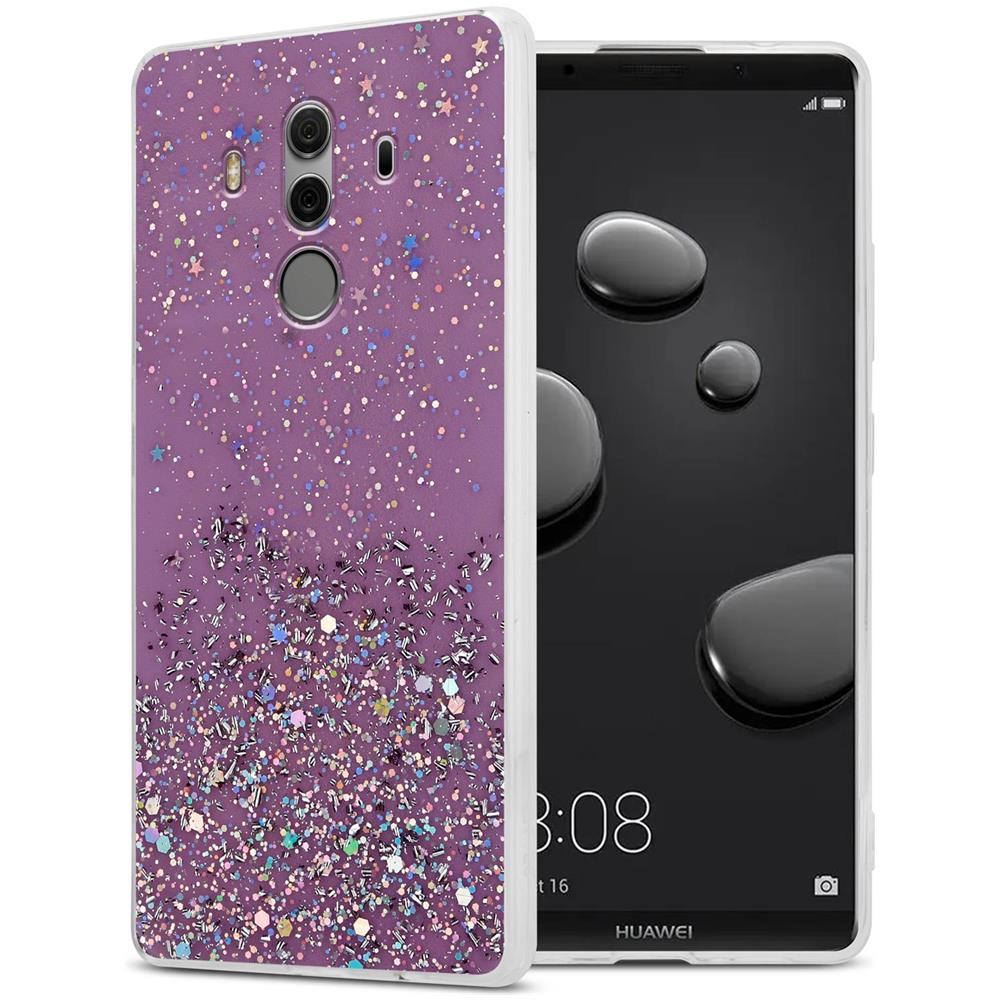 Cadorabo Custodia Compatibile Con Huawei Mate 10 Pro In Viola Con Glitter - Coperchio Protettivo In Silicone Tpu Flessibile Con Glitter Scintillanti - Foto 1