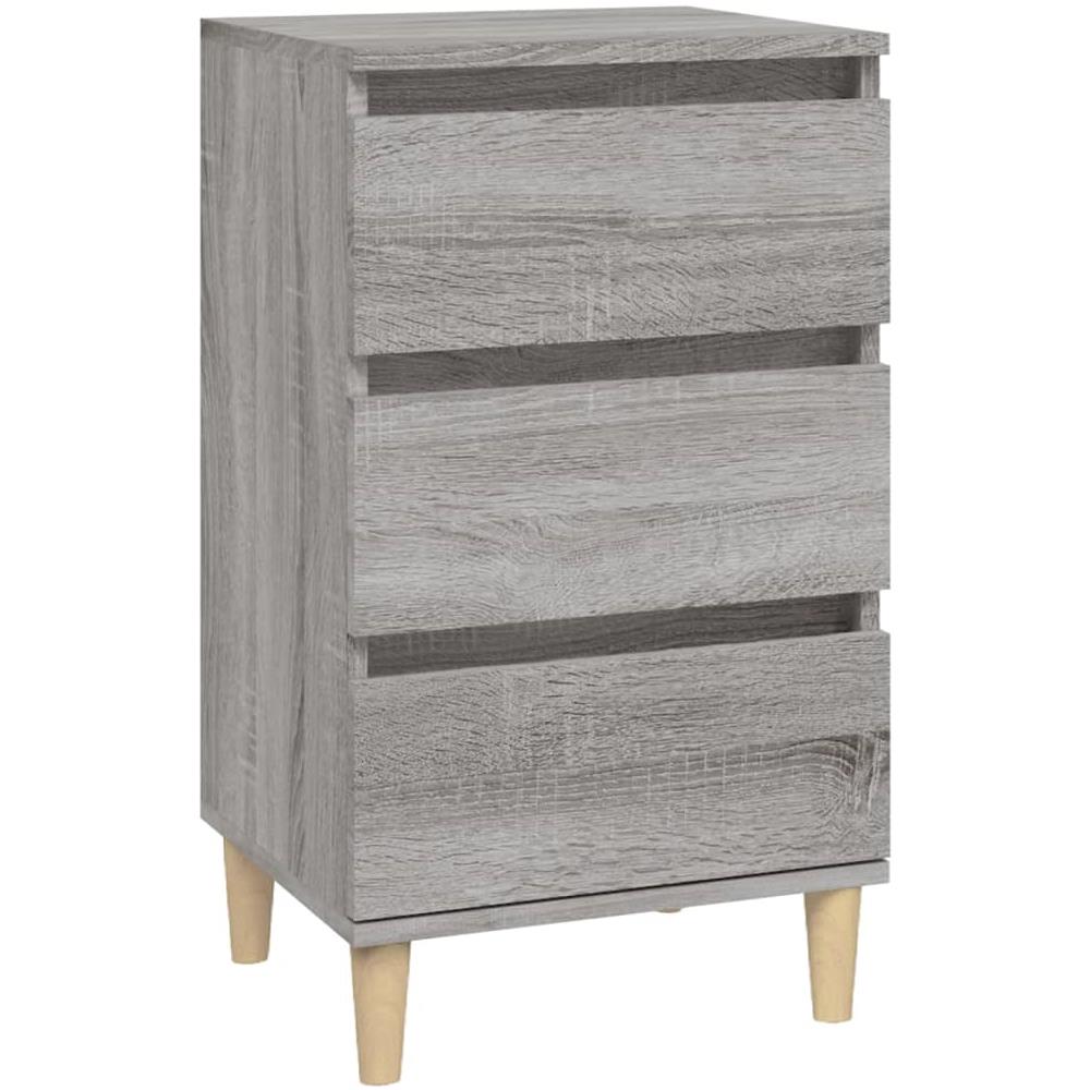 Comodino Grigio Sonoma 40x35x70 Cm In Legno Multistrato - Foto 2