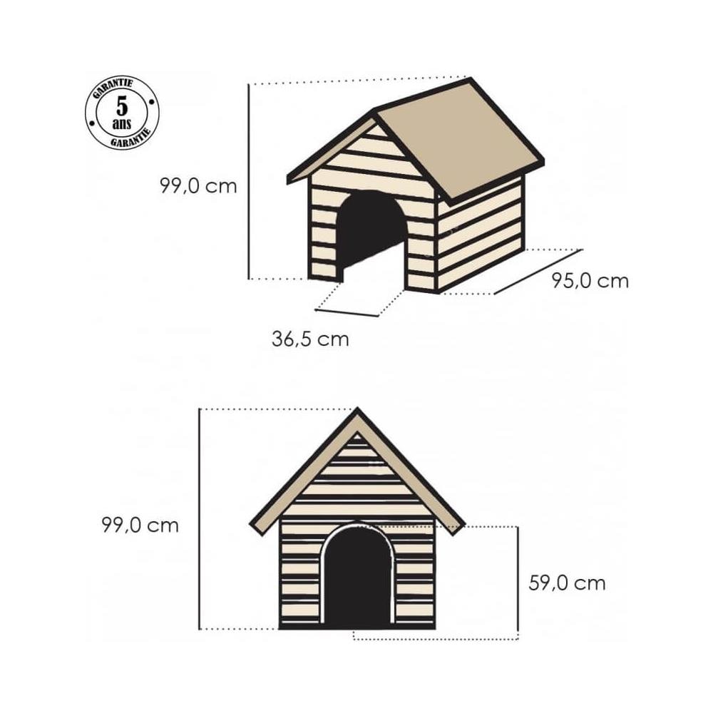 Cuccia Per Cane Sandy, Colore Marrone, Dimensioni 95x99x99h - Foto 1