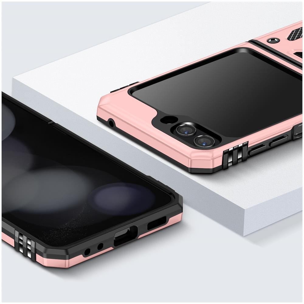 Cover Anello Per Samsung Galaxy Z Flip5 Anti-urto Serie Armoring Bump Rosa - Foto 2