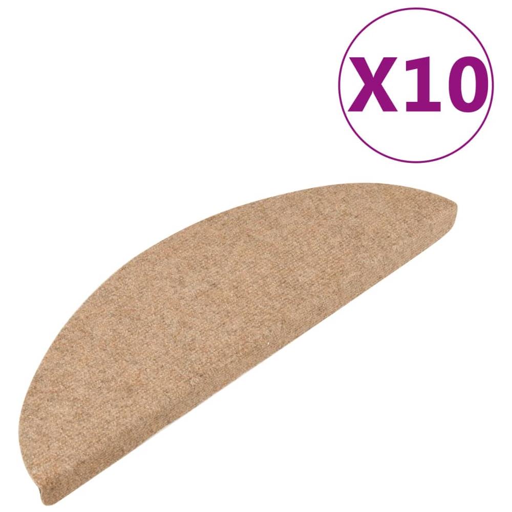 Tappetini Autoadesivi per Scale 10pz Beige 56x17x3 cm - Foto 1