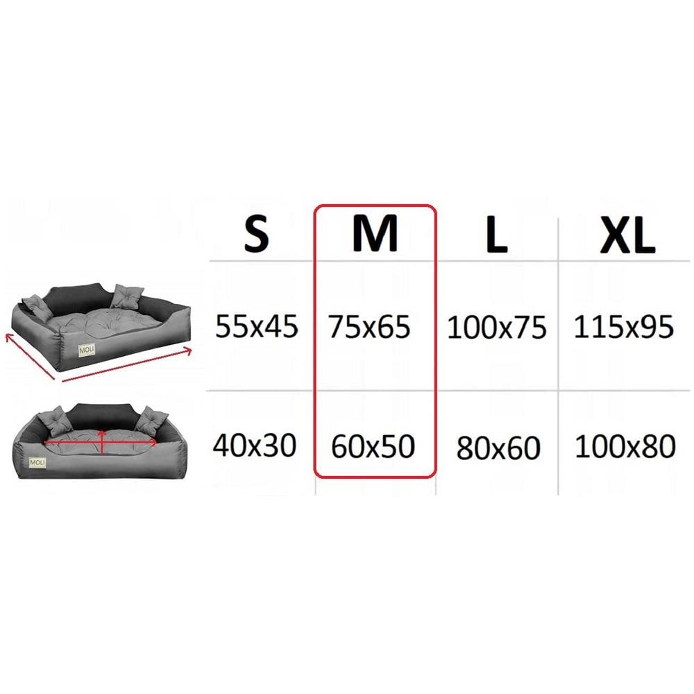Cuccia per cani 75x65 cm personalizzata con cuscino impermeabile grigio - Foto 9