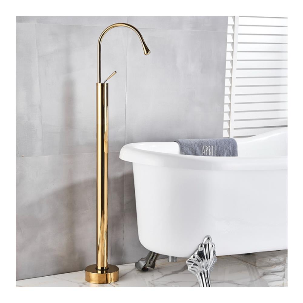 Rubinetto per vasca da bagno indipendente, Blackswan, tipo M65, modello oro lucido, misura 120 cm - Foto 2